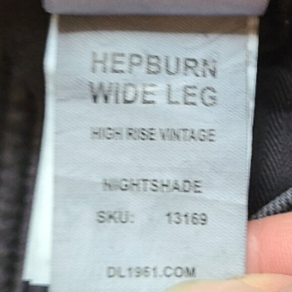 DL 1961 DL VINTAGE HEPBURN WIDE LEG HIGH RISE VINTAGE JEANS CROPPED STRETCH 27 - Picture 9 of 10